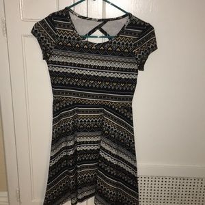 Black dress with print